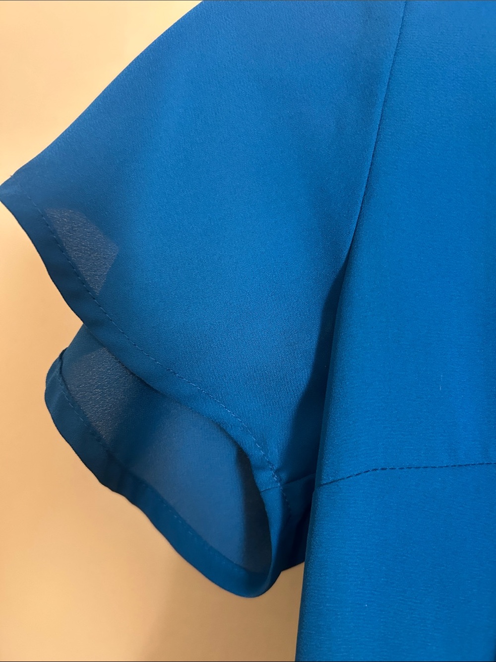 Monteau Teal Wrap Peplum Blouse - Picture 4 of 8